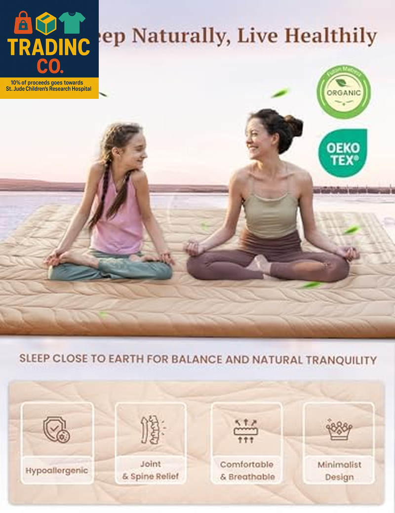 Full Size Japanese Futon Mattress – Portable Cotton Floor Bed for Adults & Kids