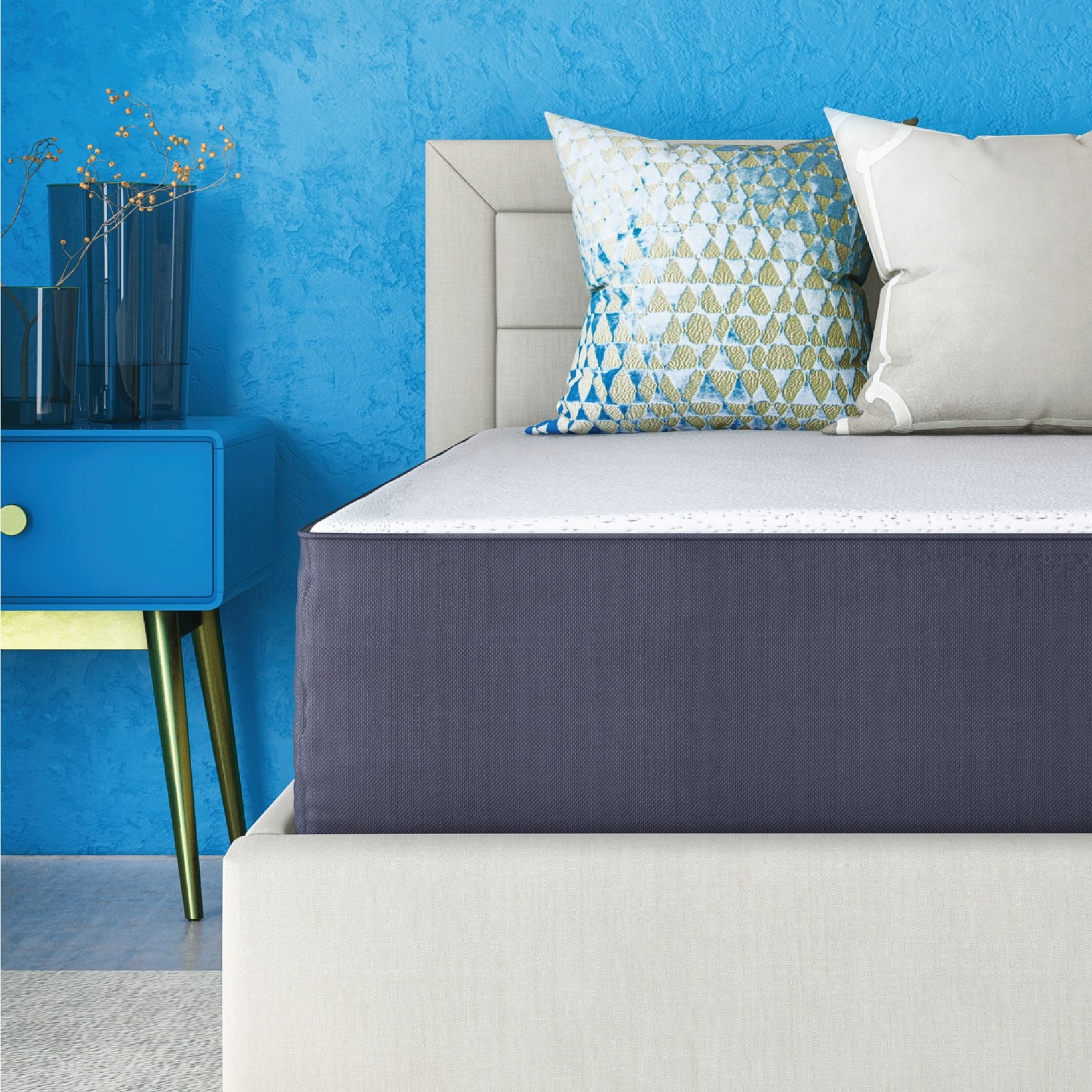 Cool Gel 10″ Twin-XL Medium Tight Top Gel Memory Foam Mattress, Grey