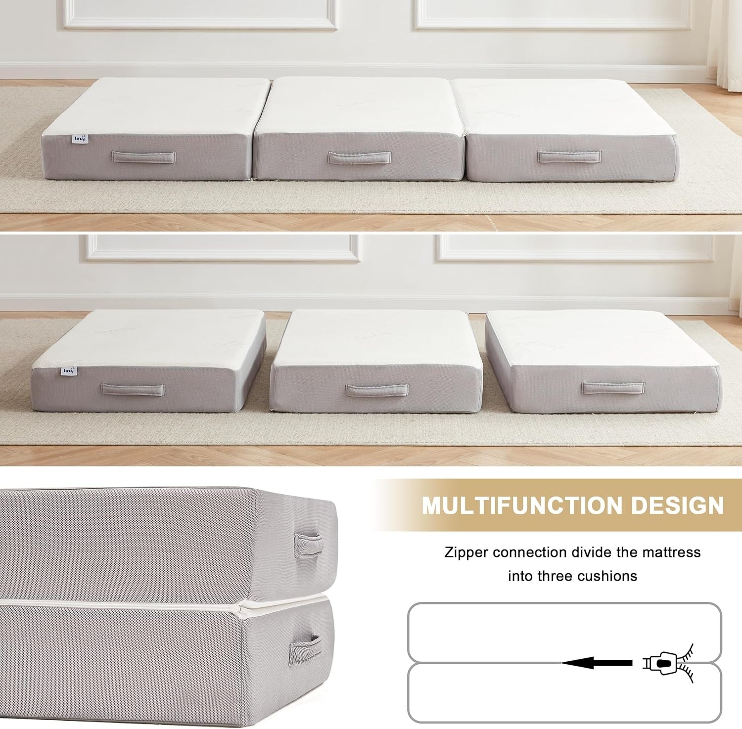 Portable Folding Mattress, 6 Inch Memory Foam, Twin