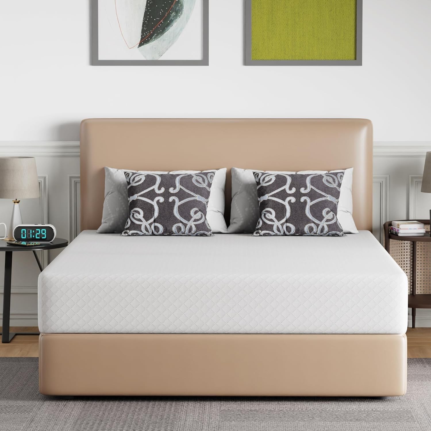 10 Inch Queen Gel Memory Foam Mattress | Medium Firm, Pressure Relief & Washable