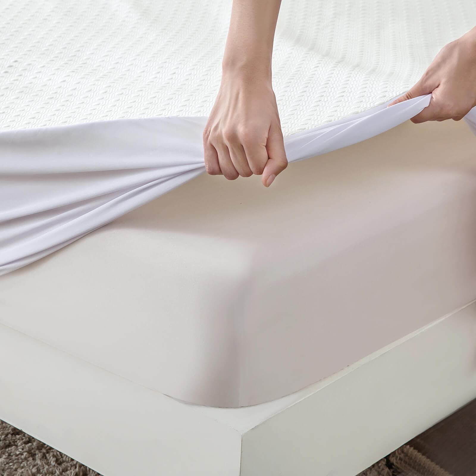 Waterproof RV Bunk Mattress Protector for Bunk=Narrow Twin (30×75), White