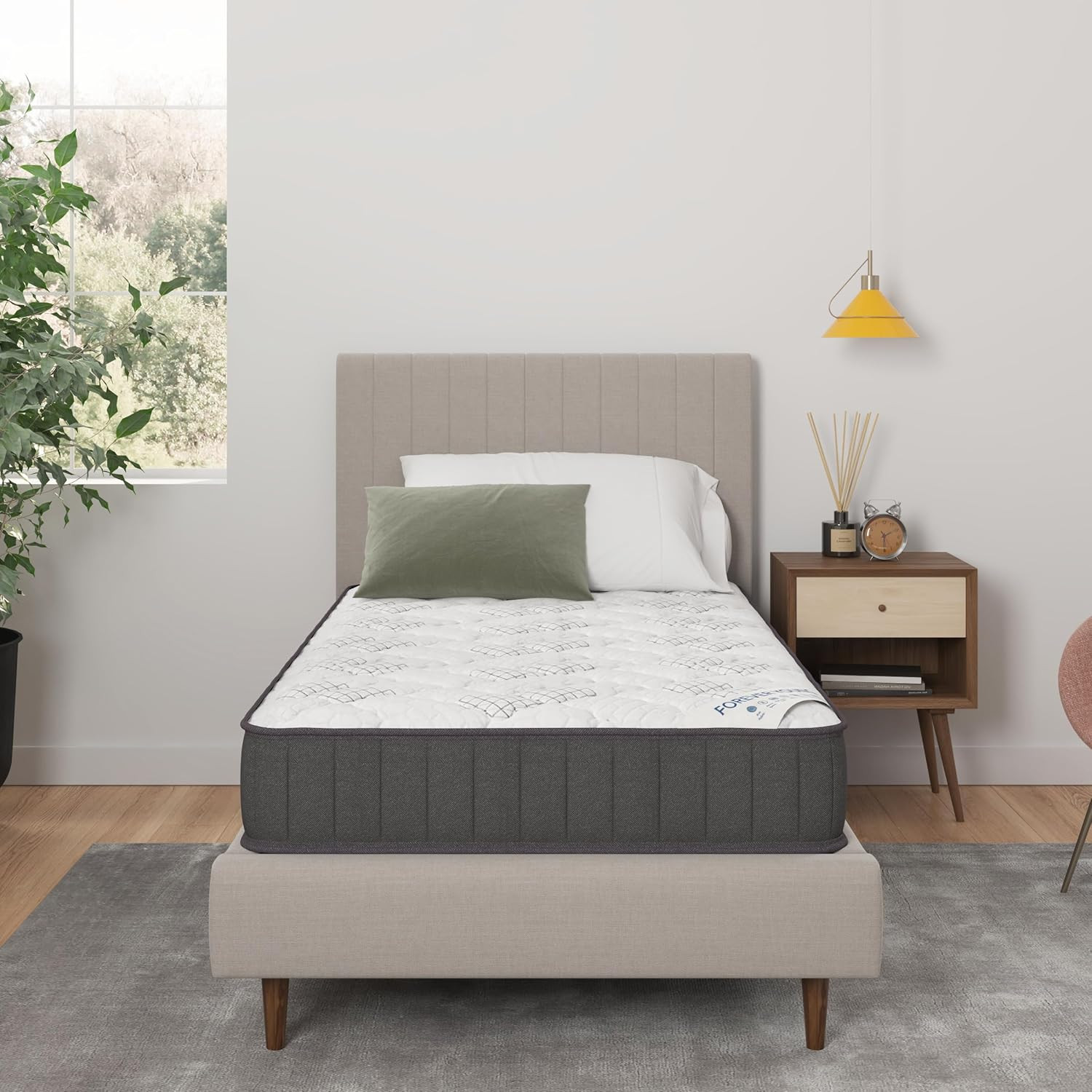 9″ Hybrid Twin Mattress – Firm – Made in USA – Individually Pocketed Coils & Cer