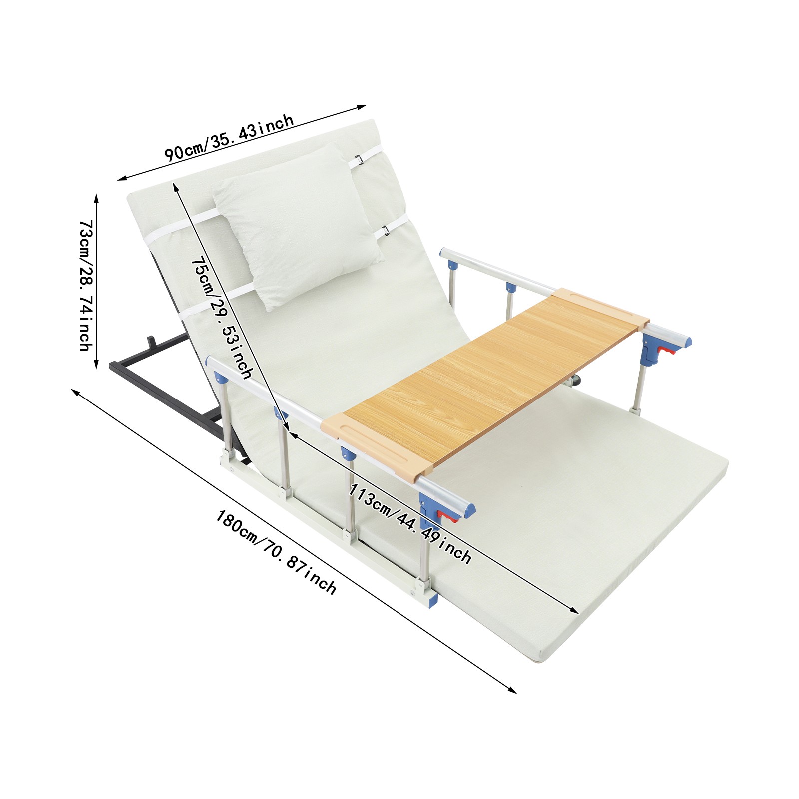 Electric Bed Lifting Backrest Steel/iron Flexible Support With Cervical Pillow