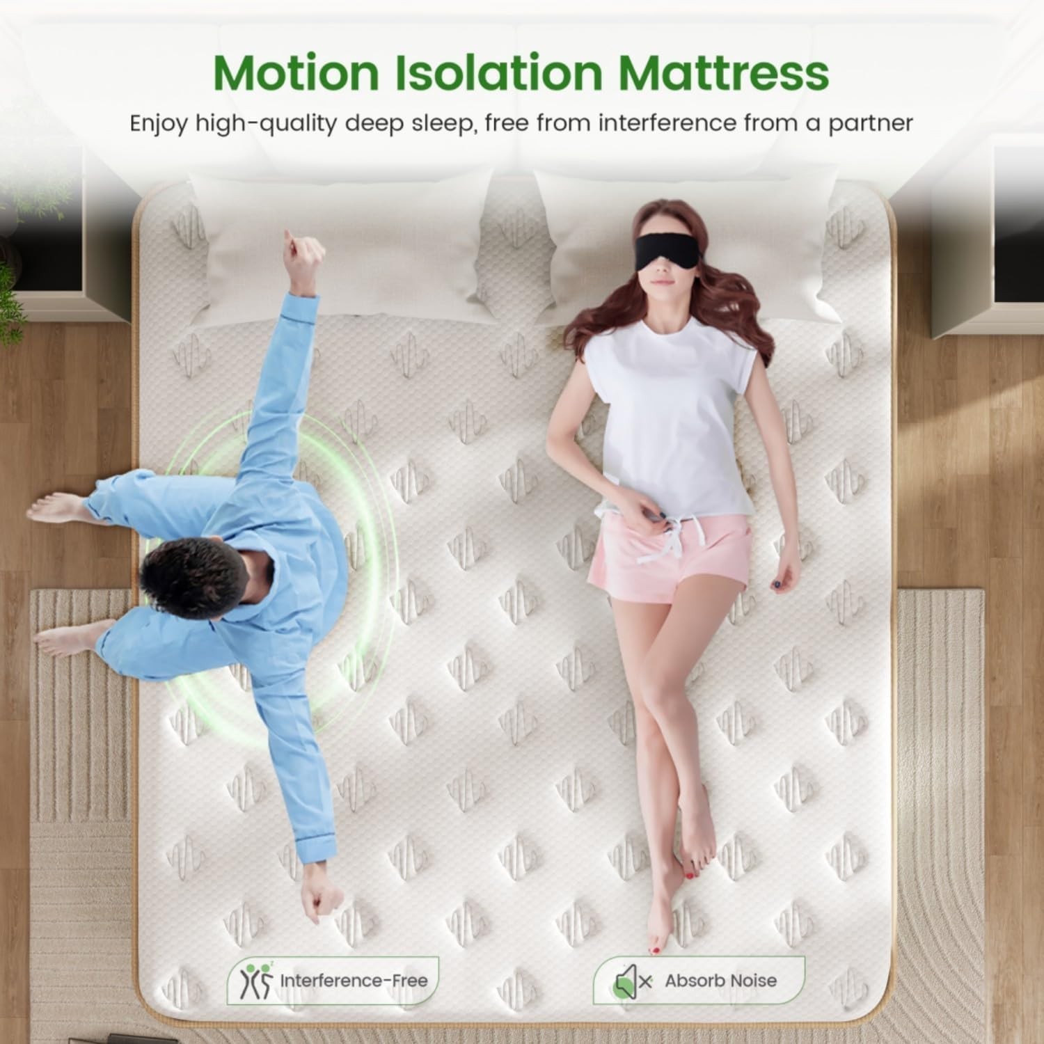 King Mattress, [Enhanced] 14 Inch King Size Hybrid Mattress in a Box with Gel Me