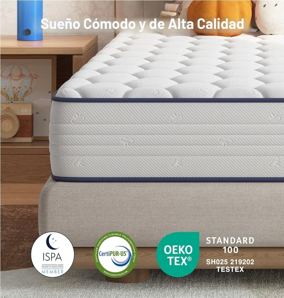 6 Inch Twin Mattress,Bonnell Spring Hybrid Mattresses for Spine Support & Coo…