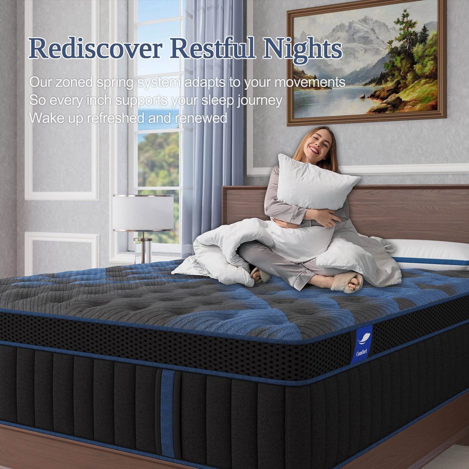 12″ 14″Twin Full Queen King Size Gel Memory Foam Spring Mattress In A Box