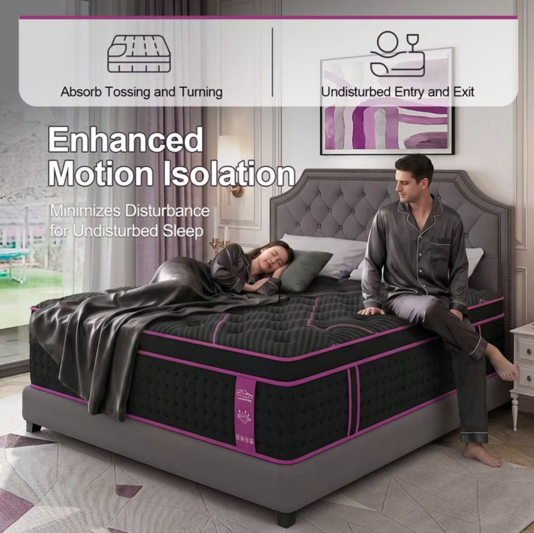 12″ Twin Hybrid Gel Foam Mattress Pocket Spring Medium Firm Box Colchón Twin