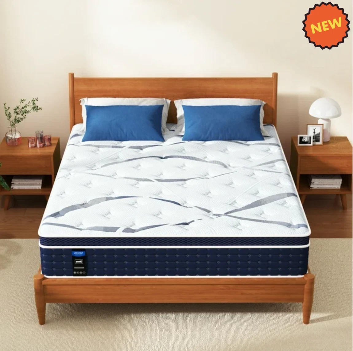 10″ Colchones FULL Size 10 Pulgadas Espuma Memory Foam Hybrid Mattress Modern