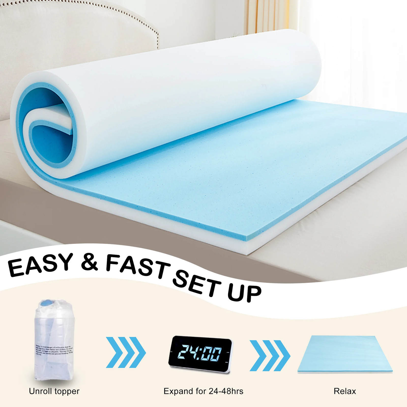 Memory Foam Sponge Filled Mattress, Folding Tatami Mattress Bedspread Sheet, Spo
