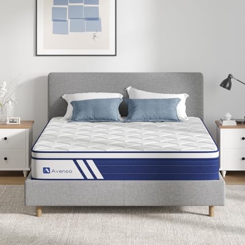 AVENCO KING MATTRESS 12 INCH KING SIZE MEDIUM FIRM CERTIPUR-US – WHITE