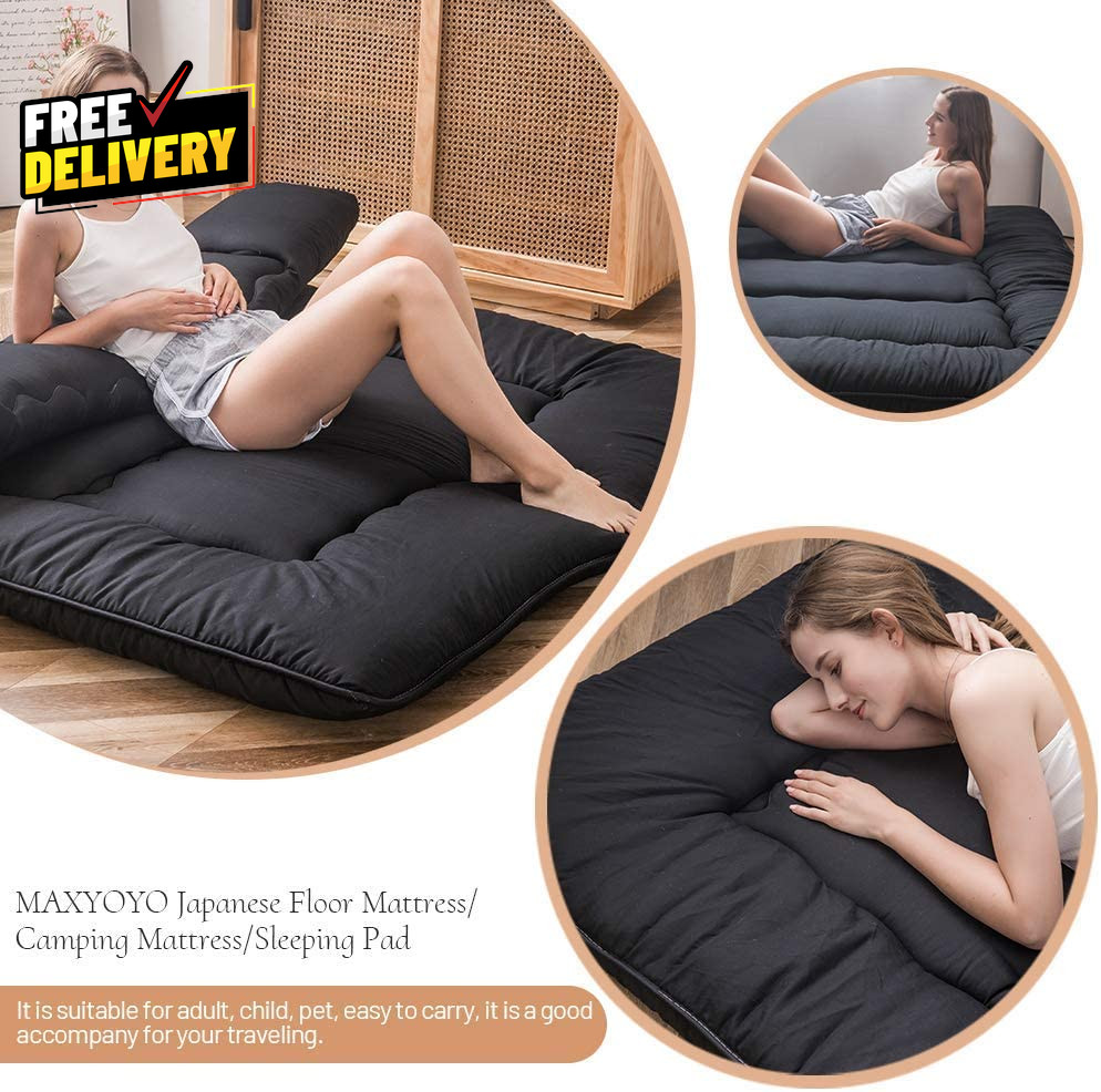 Japanese Floor Mattress Futon Mattress 4 Thicken Tatami Mat Sleeping Pad Fold…