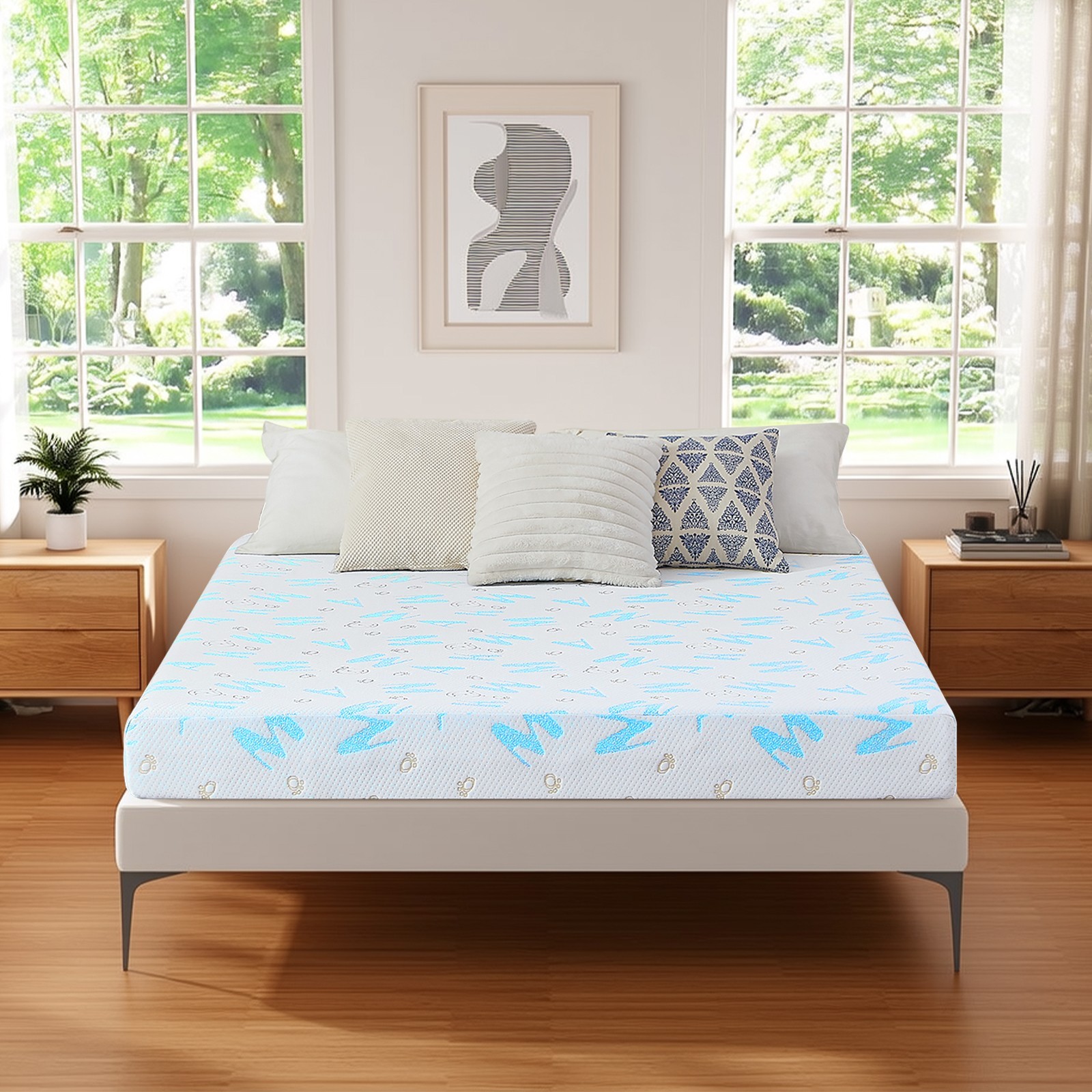 5″ 6″ Twin XL Cooling Gel Memory Foam Mattress with Removable Cover Bed in a Box