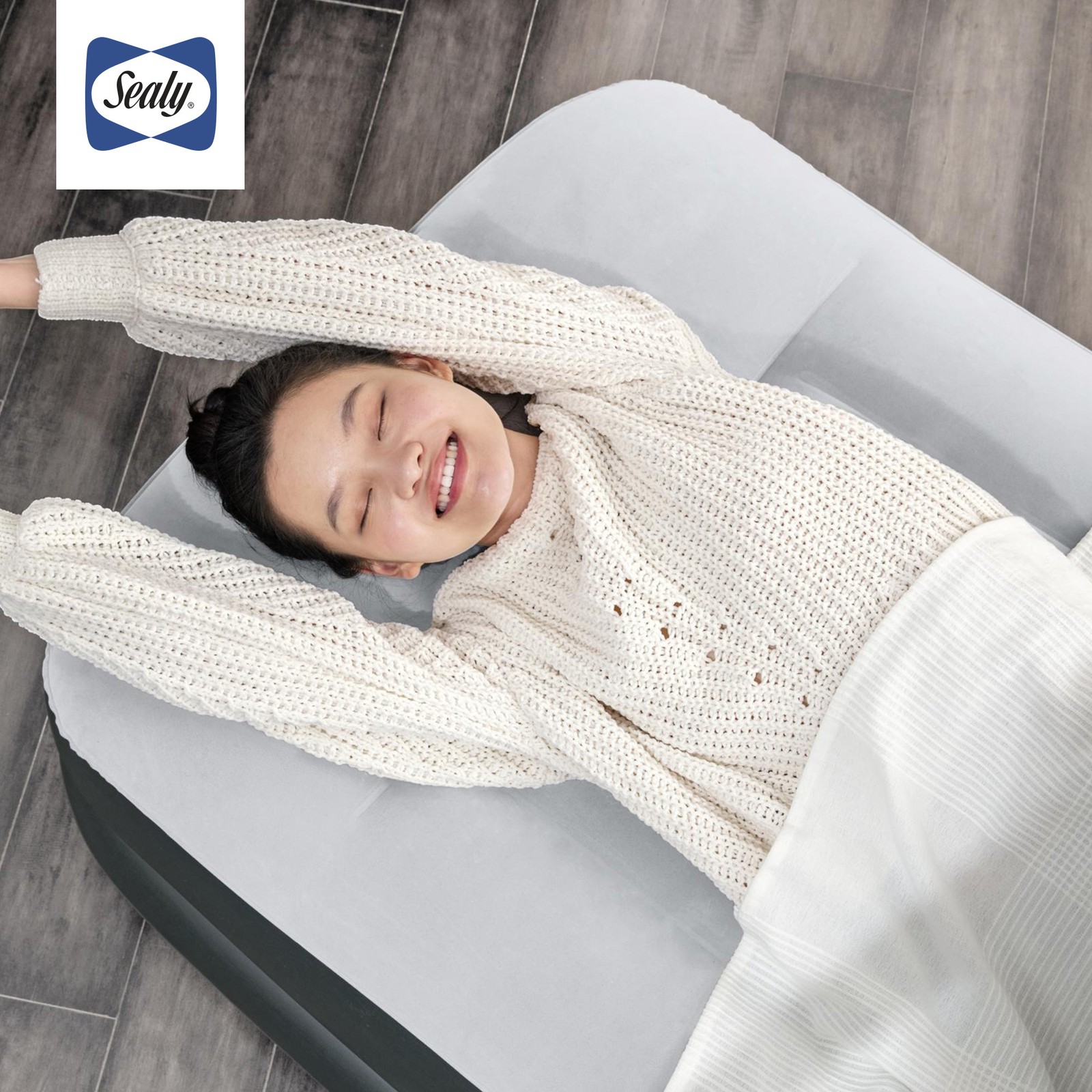 Sealy Tritech 16 Inch Air Mattress Bed 2 Person with Built-In AC Pump (2 Pack)