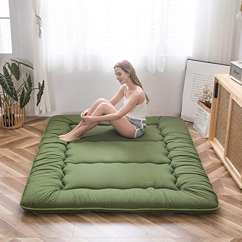Futon Mattress Size Japanese Floor Mattress, Thicken Tatami Mat Twin Green