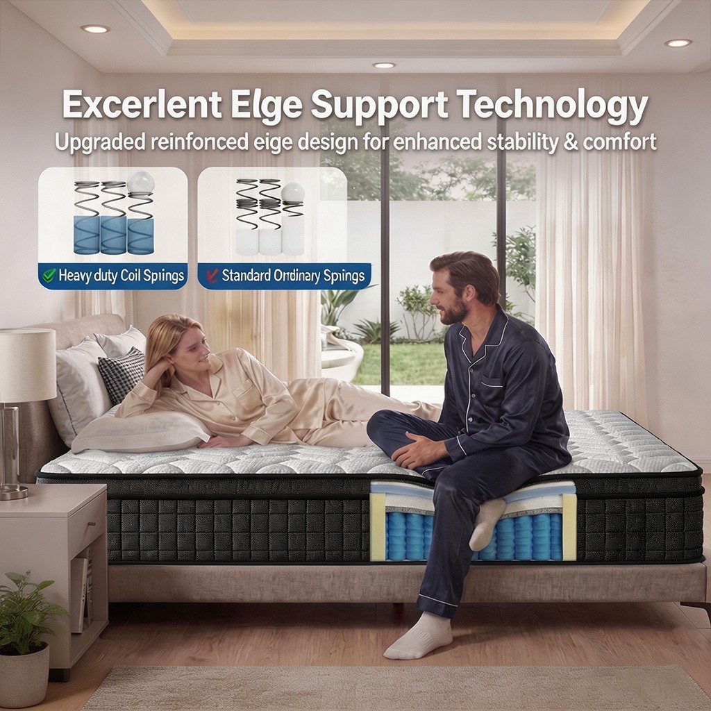 8″10″12″14″ Twin Full Queen King Size Mattress in a Box Hybrid Spring MemoryFoam