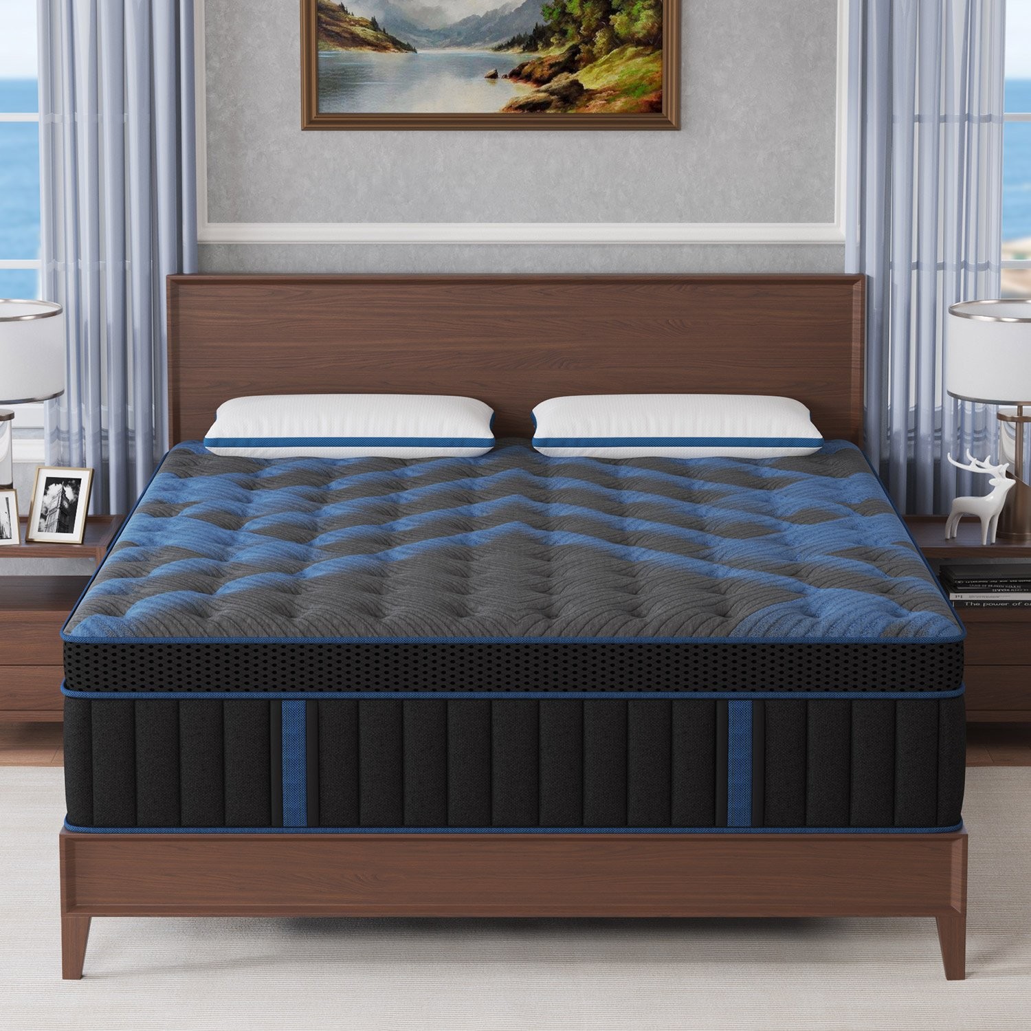 14″Twin Full Queen King Size Gel Memory Foam Spring Mattress In A Box