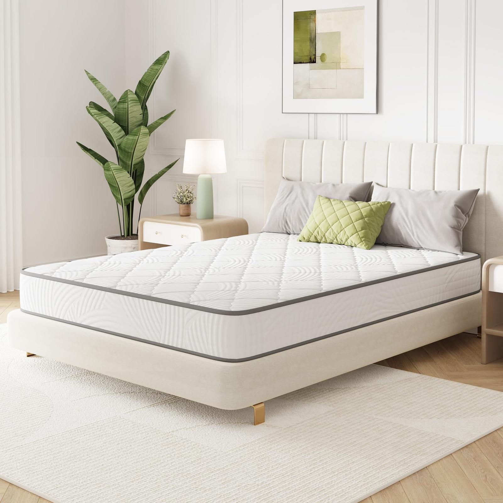Full Size Mattress 8 Inch, Full Mattress Hybrid with Comfy Support, Bed Mattr…