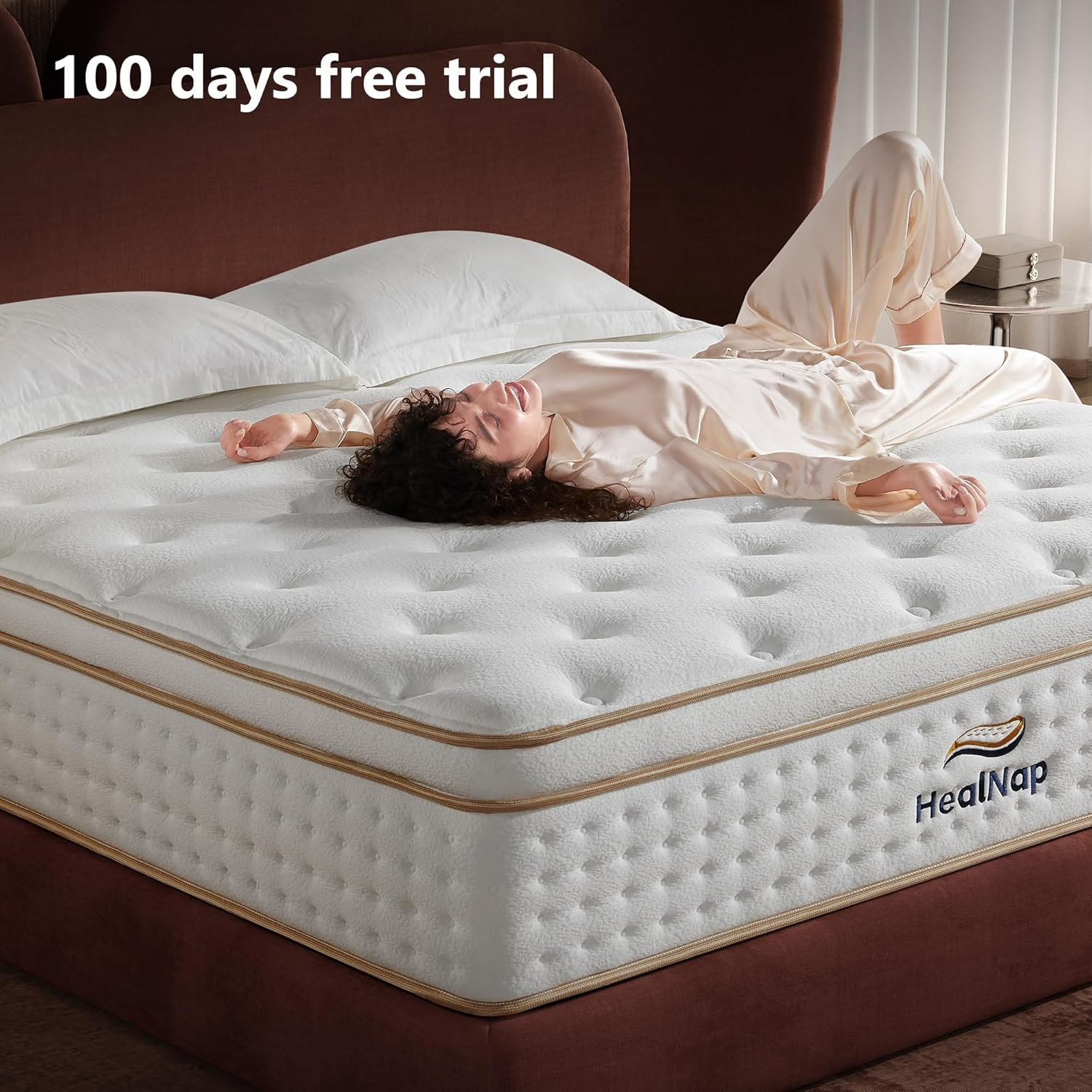 Queen,14inch Queen Hybrid Mattress in a Box Memory Foam Mattress Full Size Firm