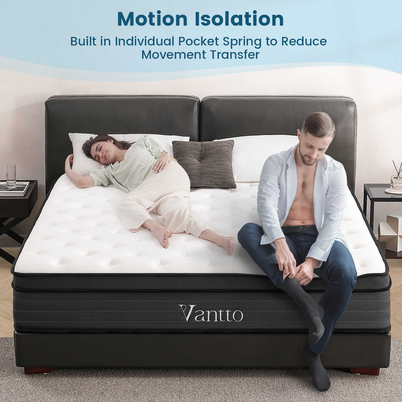 MEMORY FOAM MATTRESSES 12 Inch Hybrid Plush Full/King/Queen