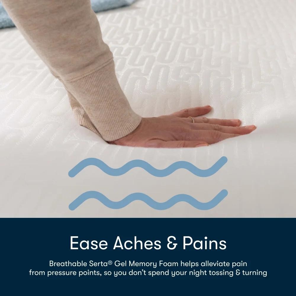 Luxury Serta 10″ Full Size Cooling Gel Memory Foam Mattress Mattress-In-A Box