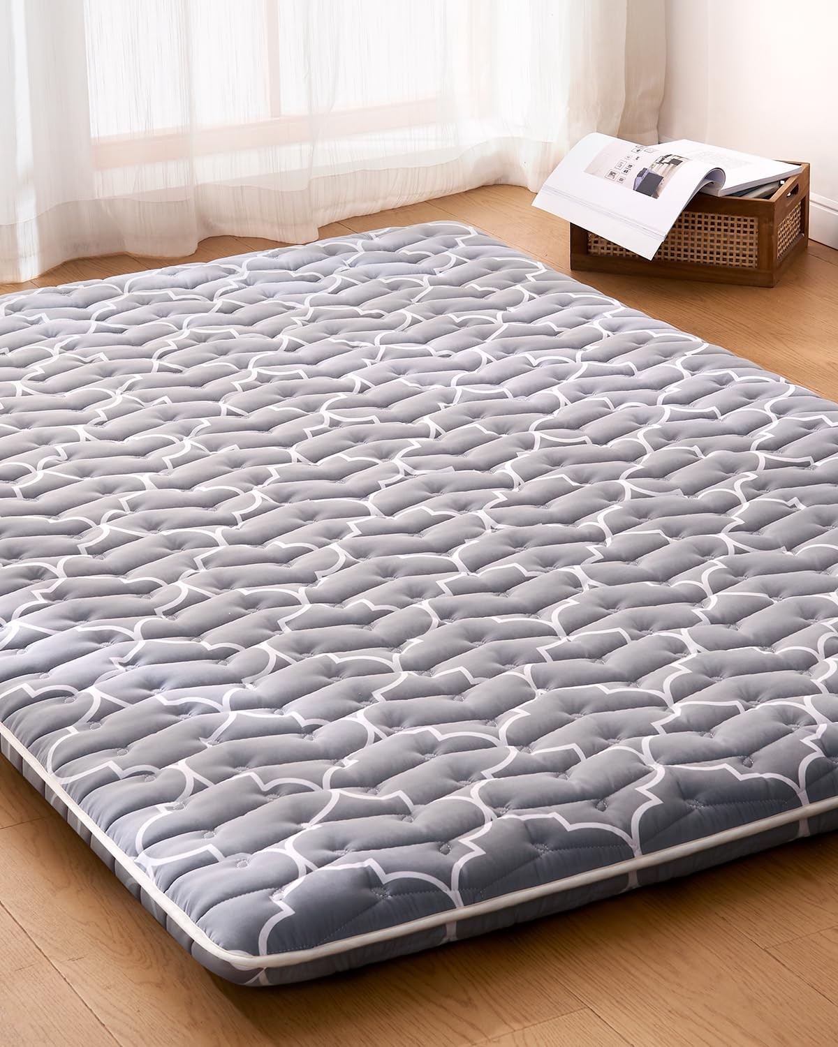 6th Generation Japanese Floor Futon Mattress – Extra-Thick 9-Layer Modern Fut…