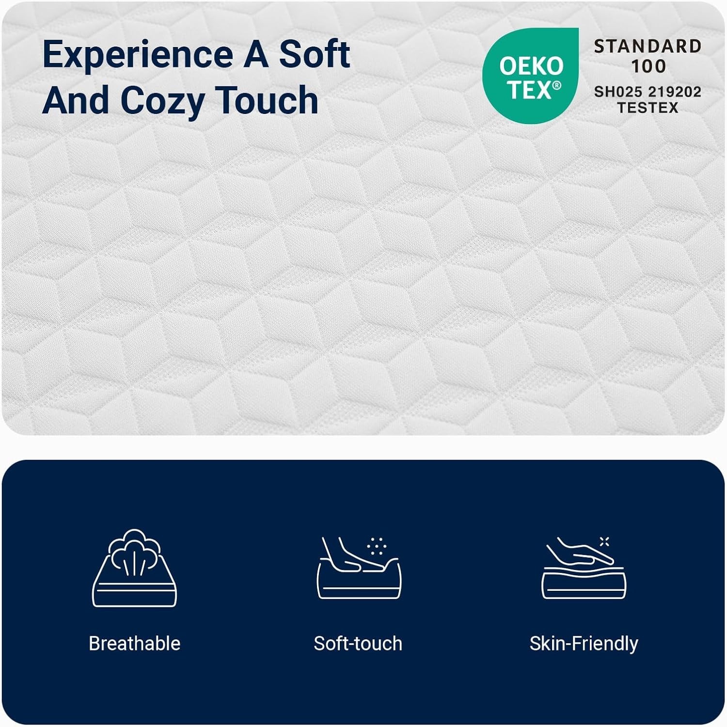 Memory Foam Twin Mattress 10 Inch – Medium Firm, Hypoallergenic & Fire Retardant