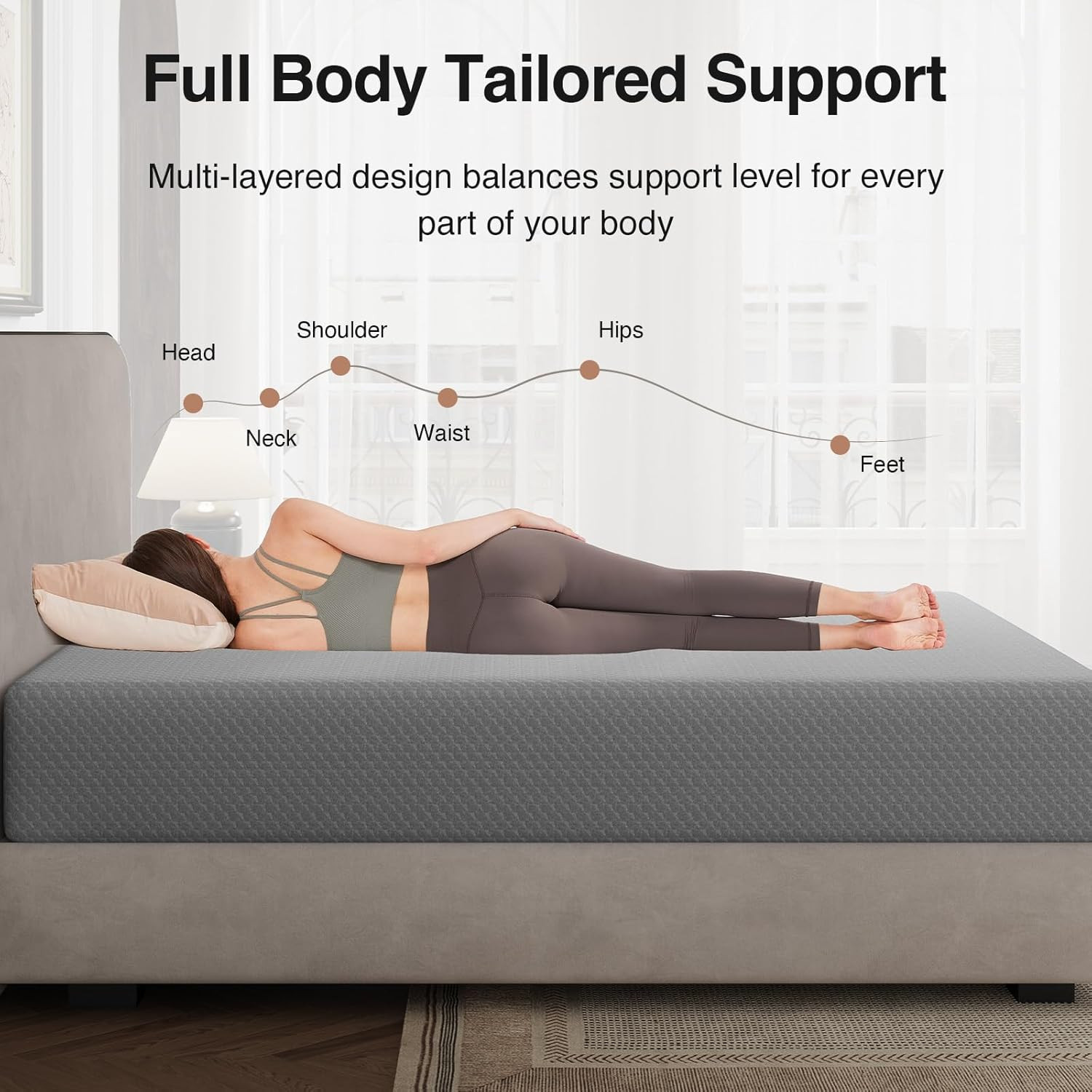 12″ Queen Memory Foam Mattress Cooling Pressure Relief CertiPUR Bed in Box