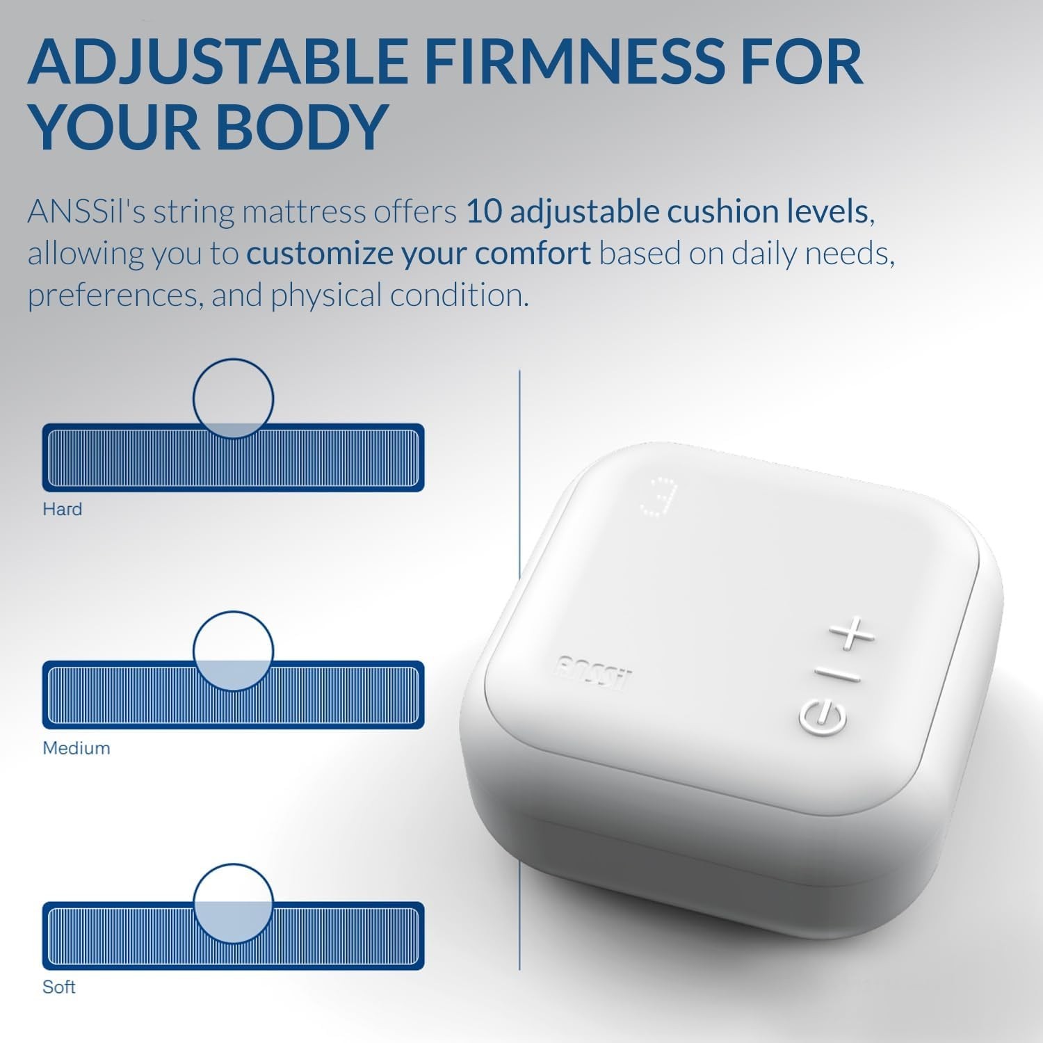 Anssil Flat Grid Plus Twin Mattress Extra Firm With No Spring And 3D Technology