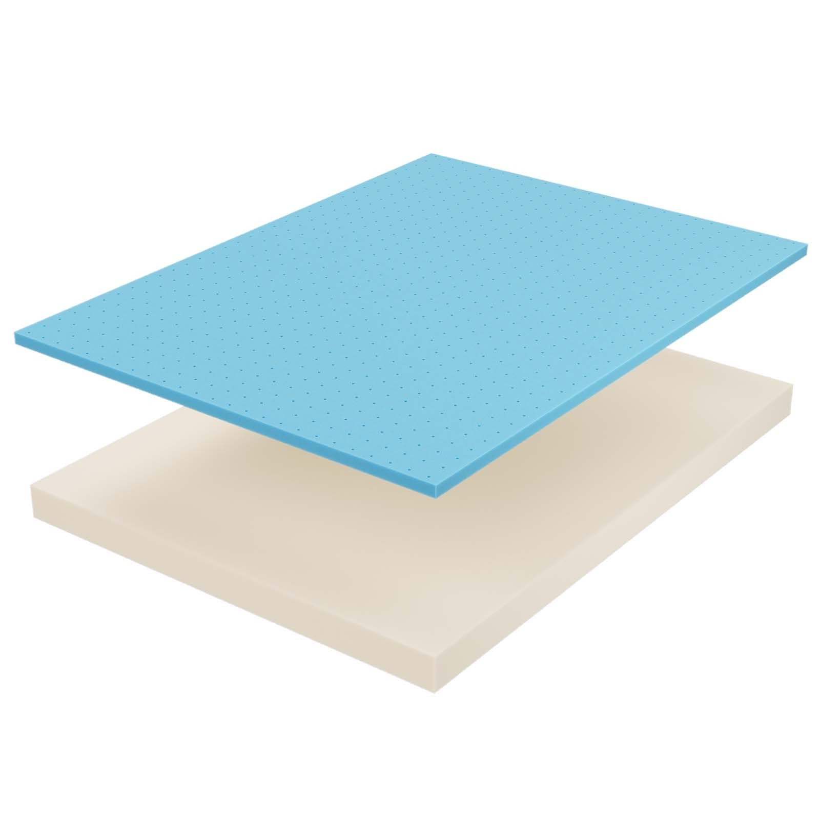 Pemberly Row 6″ Modern Style Memory Foam King Mattress in White