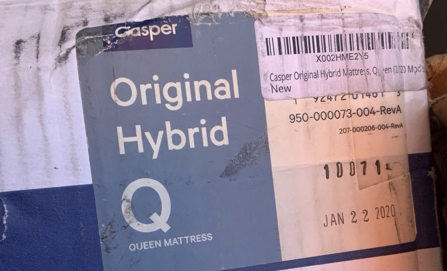 Casper Original Hybrid Queen Sized Mattress In A Box New Sealed 2020 Model