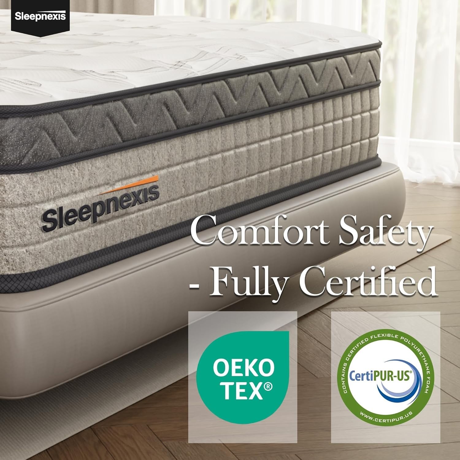 Sleepnexis Full Mattress 10″/12″ Hybrid Gel Memory Foam Pocket Coil Medium Firm