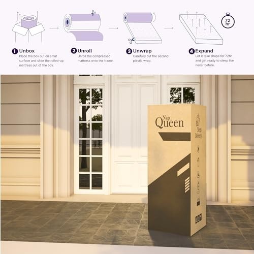 NapQueen 8 Inch Full Size Medium Firm Memory Foam Innerspring Mattress