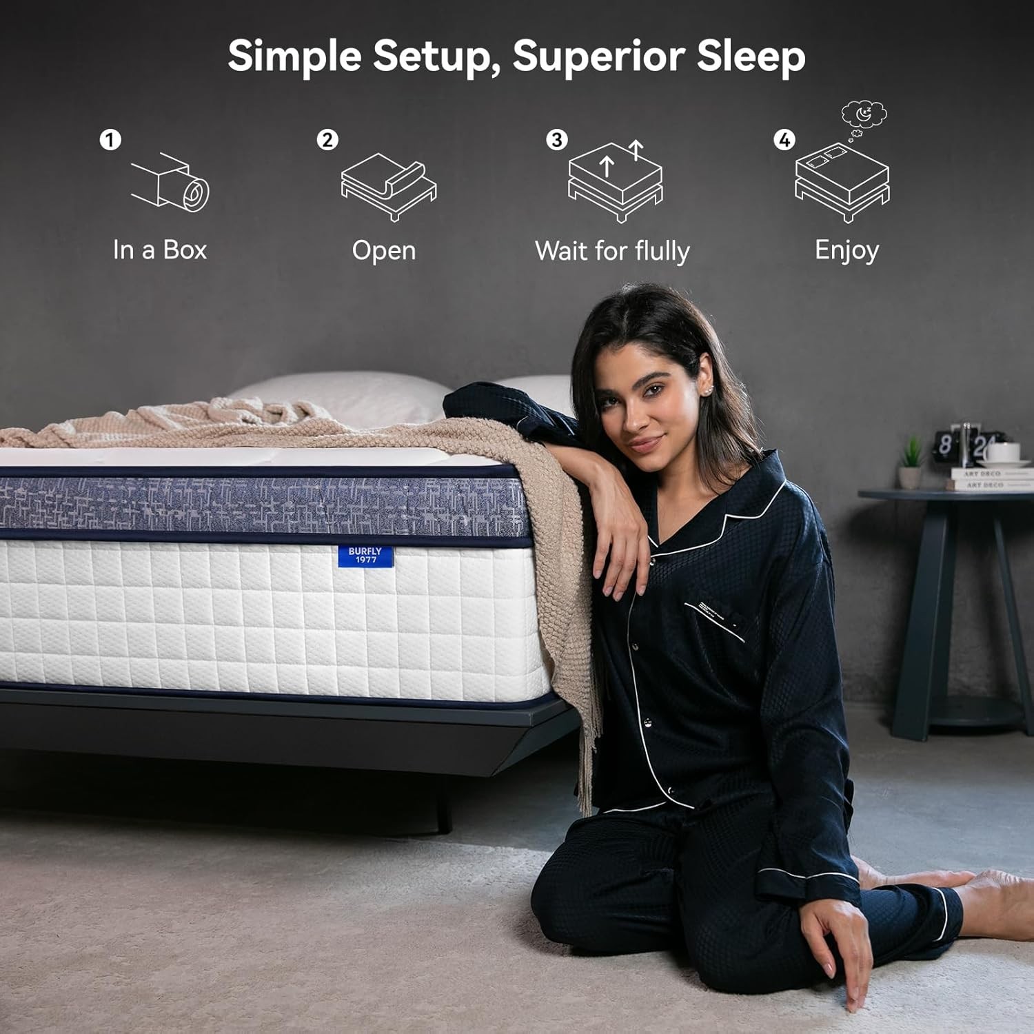 King Size Mattress (High-End Upgraded) Hotel-Level Luxury 16 Inch Hybrid King Ma