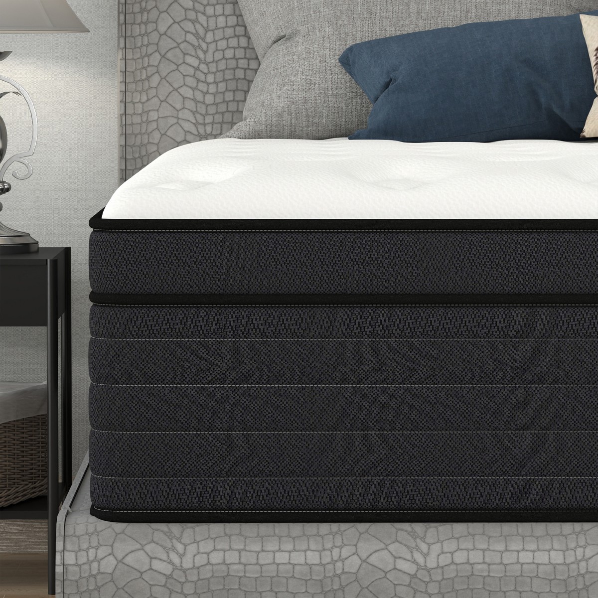 10″ 12″ 14″ Gel Memory Foam Spring Hybrid Mattress Twin Full Queen King In a Box