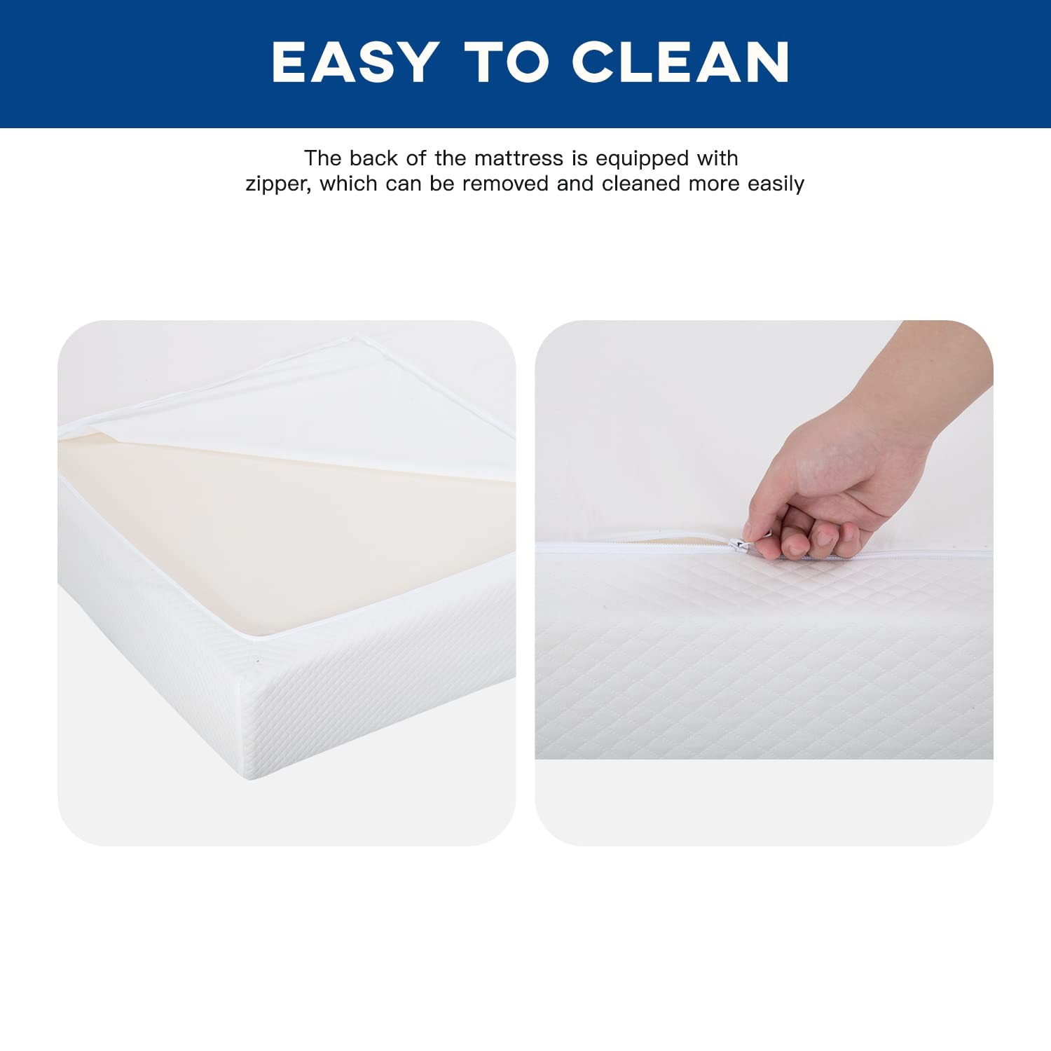 | 10 Inch Full Mattress | Medium Firm | Gel Memory Foam Mattress | White | Be…