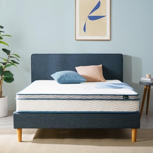 ZINUS 8 INCH SPRING SPRING SENSATION HYBRID MATTRESS, FULL, YOUTH – WHITE