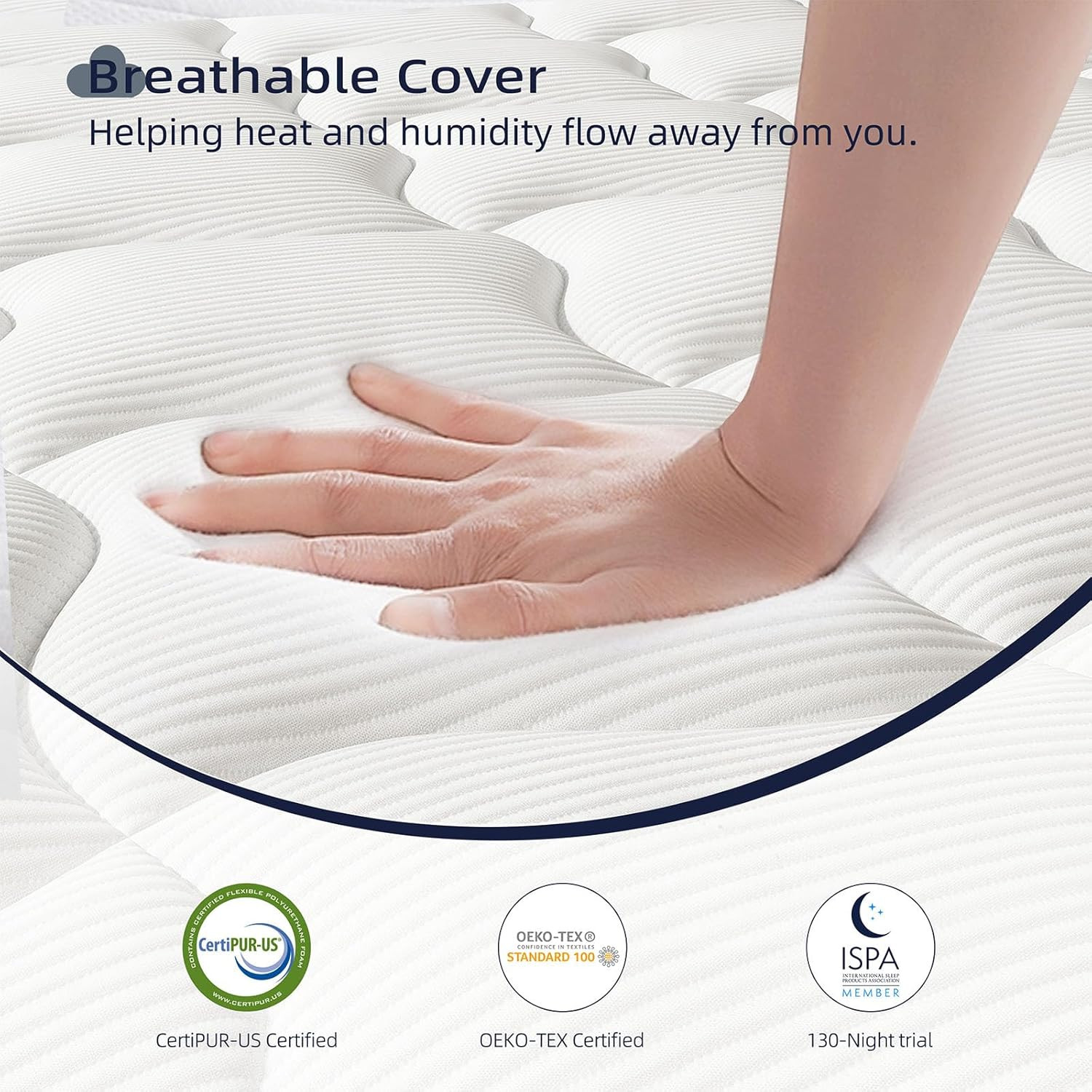 Full Mattress 12 Inch – Hybrid Mattress Bed in a Box, Medium Firm Support