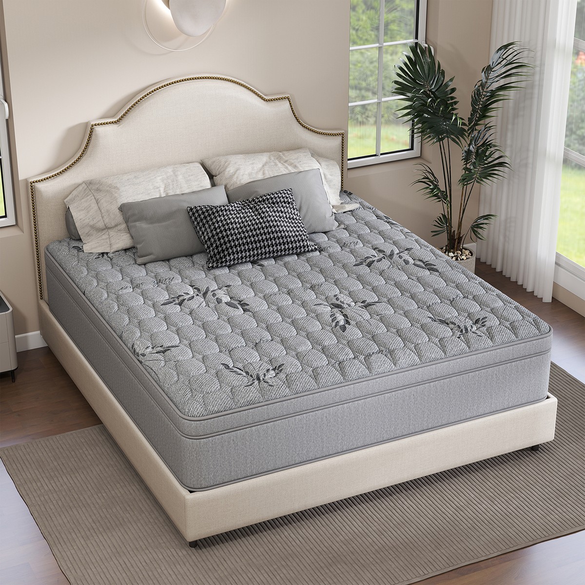 12″ 14″ Gel Memory Foam Mattress Hybrid Spring Twin Full Queen King In A Box