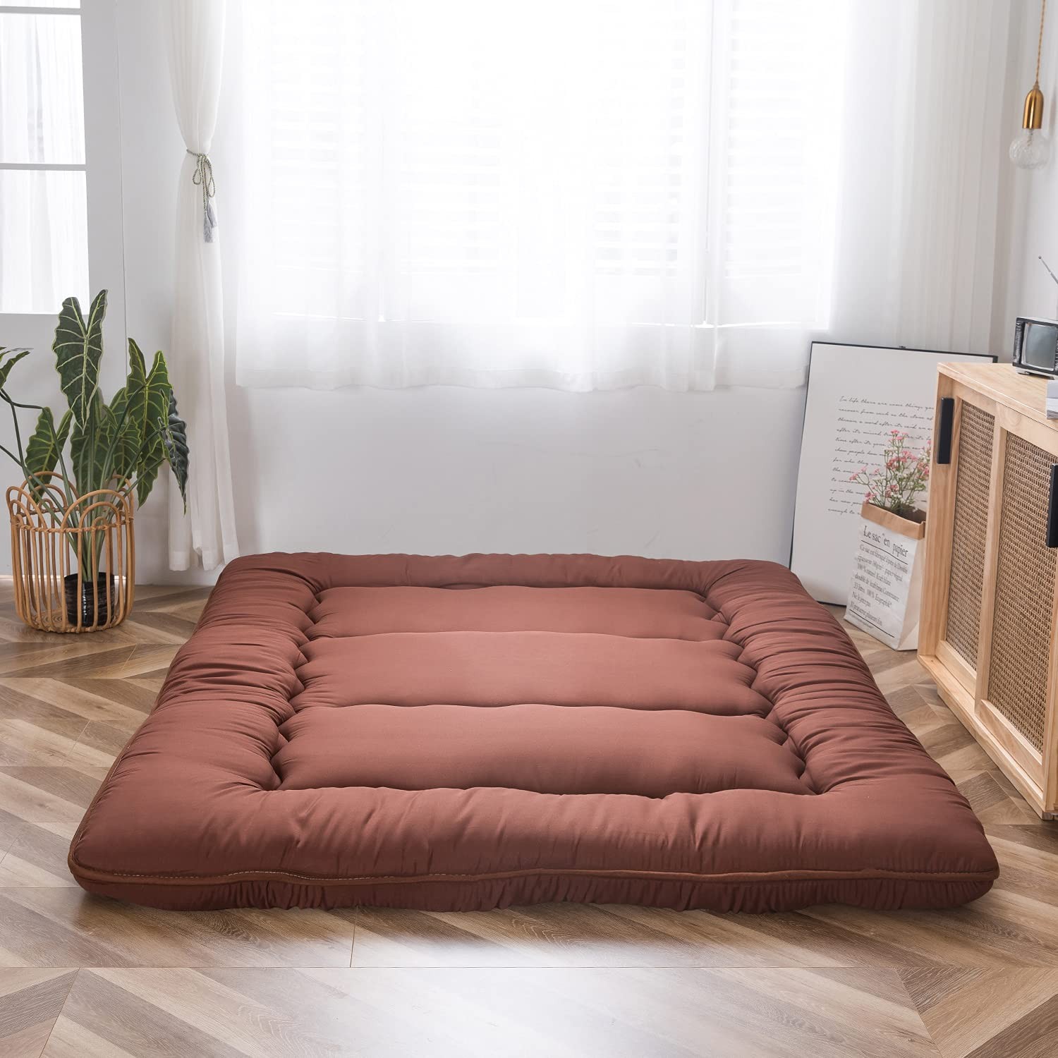 Japanese Floor Mattress Futon Mattress, Thicken Tatami Mat Sleeping Pad