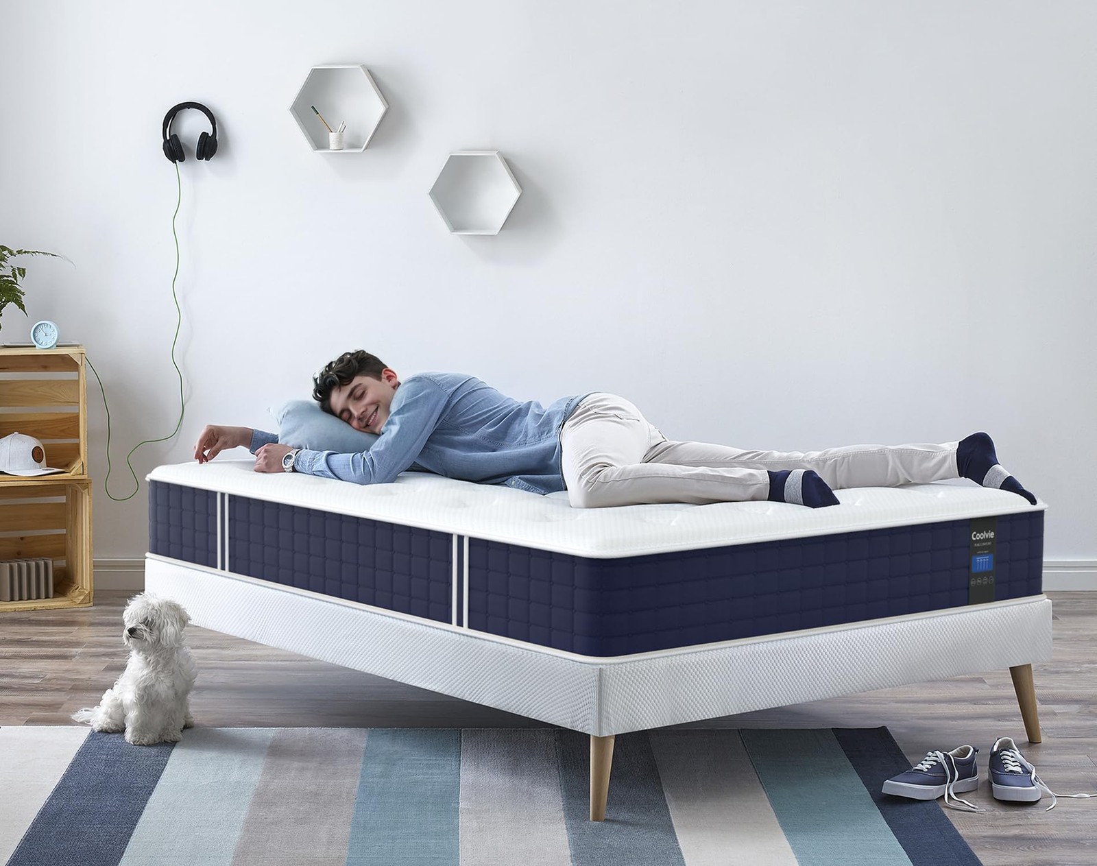 Twin Mattress, 10 Inch Twin Size Hybrid Mattress, Individual Pocket Springs w…