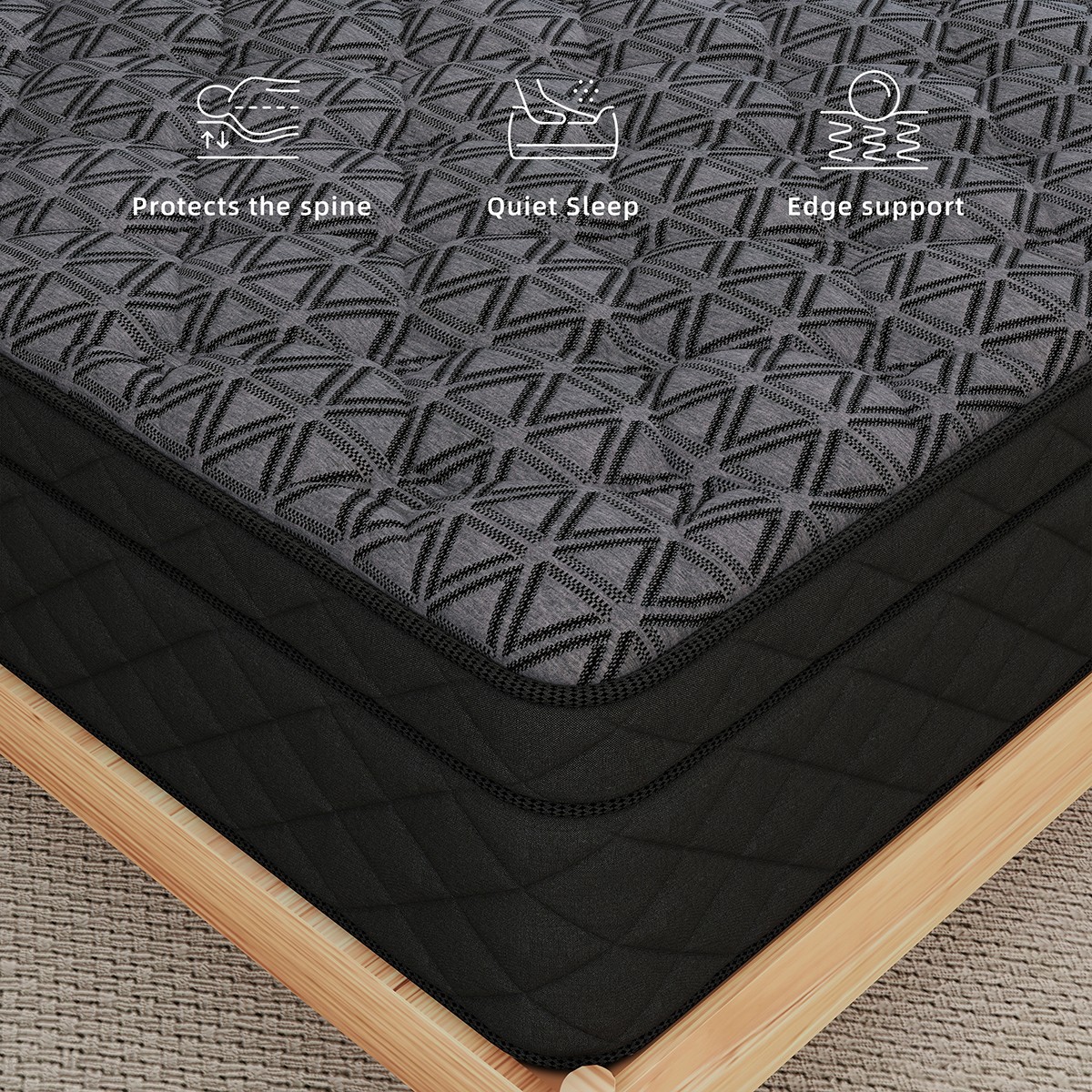 12″ 14″ Twin Full Queen King Mattress In a Box Pocket Spring Gel Memory Foam
