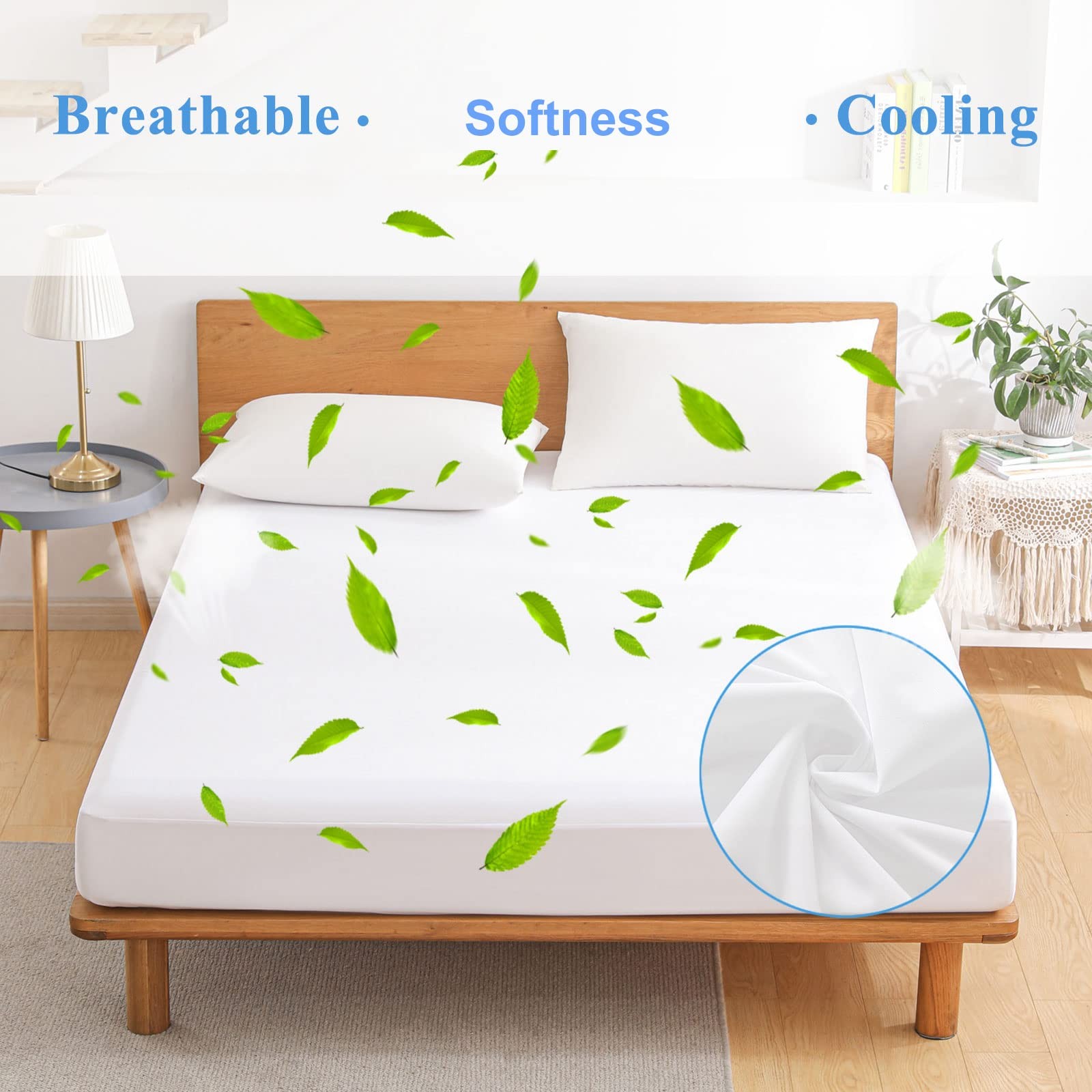 2 Pack Twin Size Premium Waterproof Mattress Twin, Basic White – 2pack