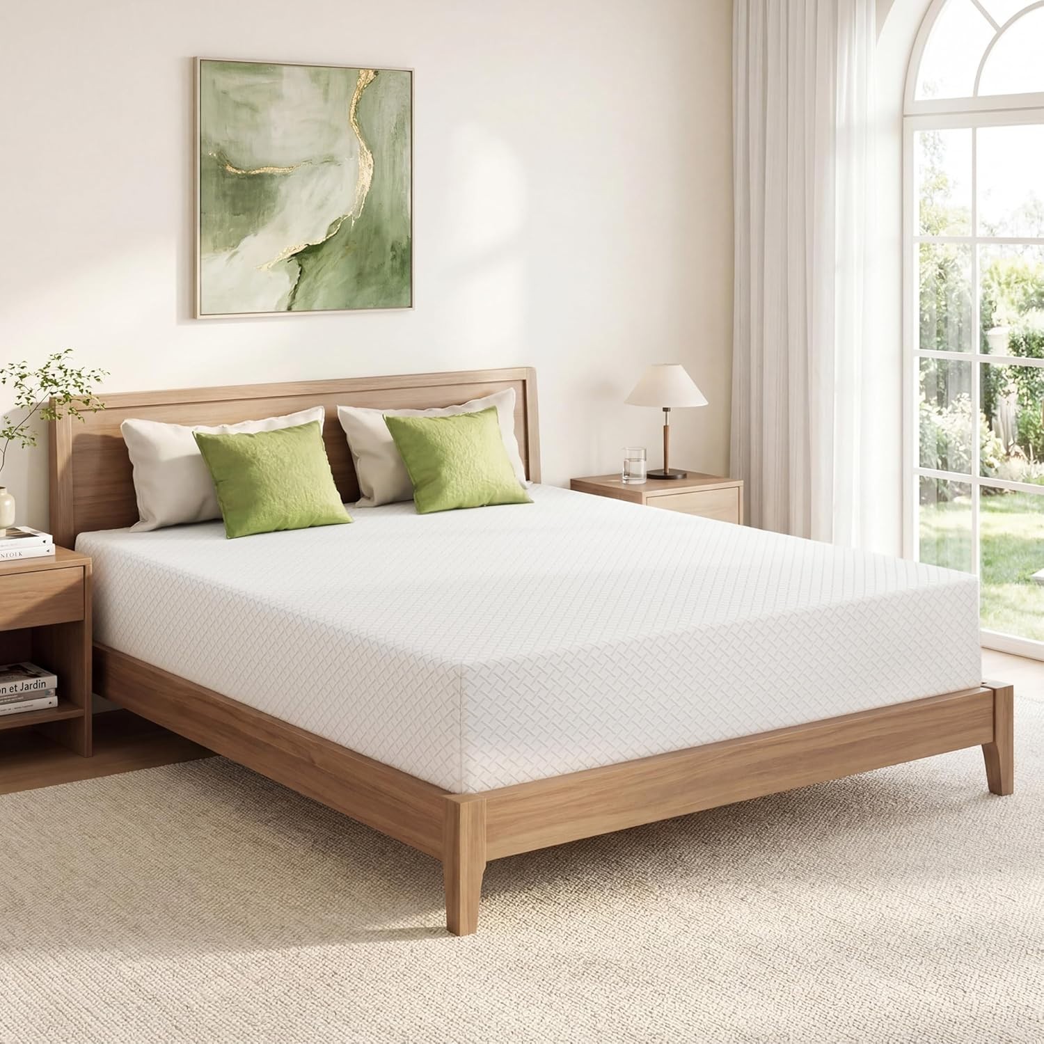Cooling Green Tea Gel Memory Foam Mattress, King Size