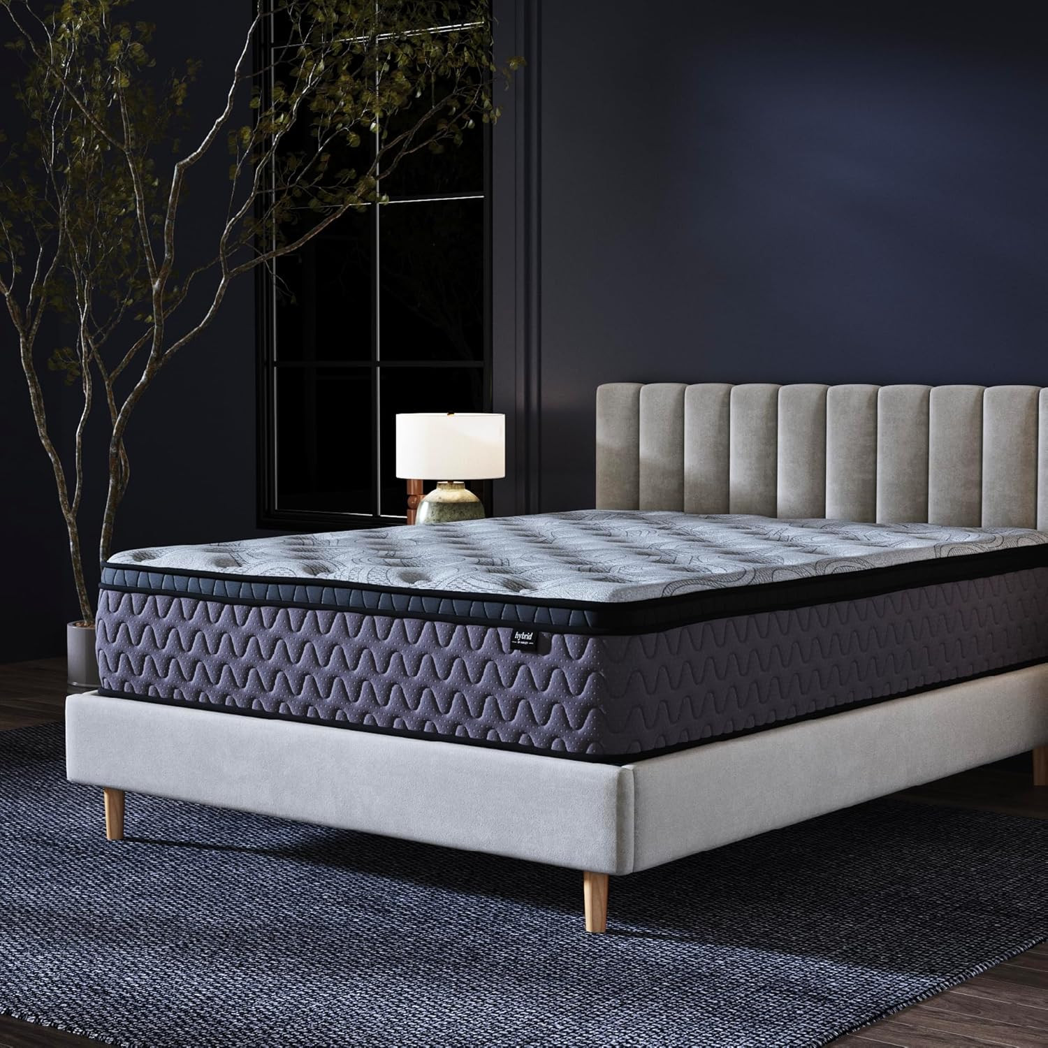 Ashley Augusta2 King Hybrid Mattress 12″ Euro Pillow Top with Gel Memory Foam