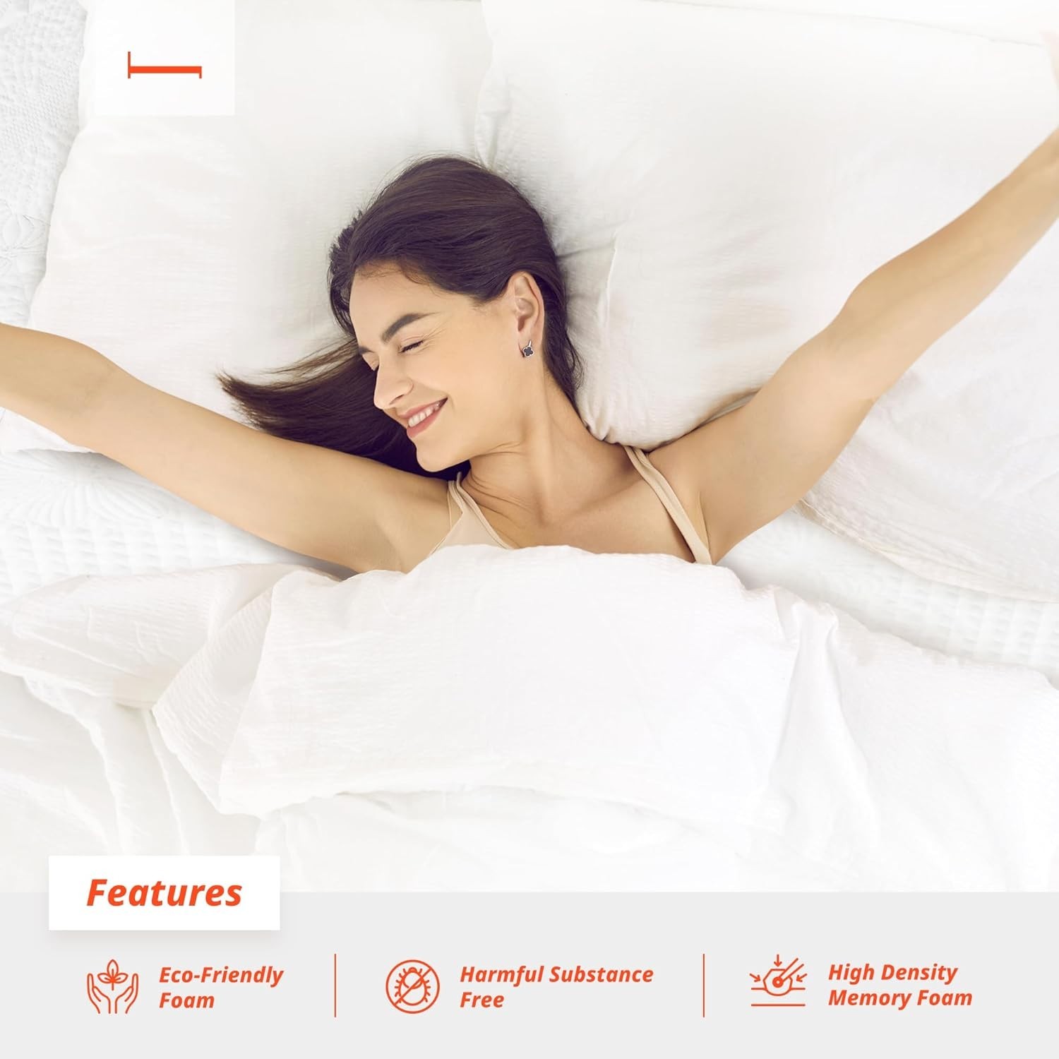 PrimaSleep Queen Mattress, 6 Inch Gel Memory Foam Mattress,Gel Memory Foam 80×60