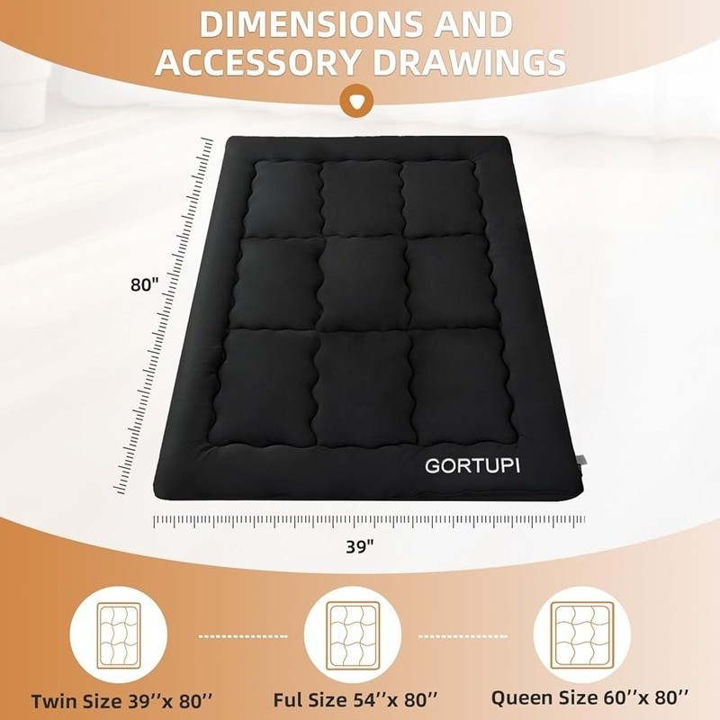 Japanese Futon Floor Mattress Portable Folding Sleeping Mat Multi-Functional Use