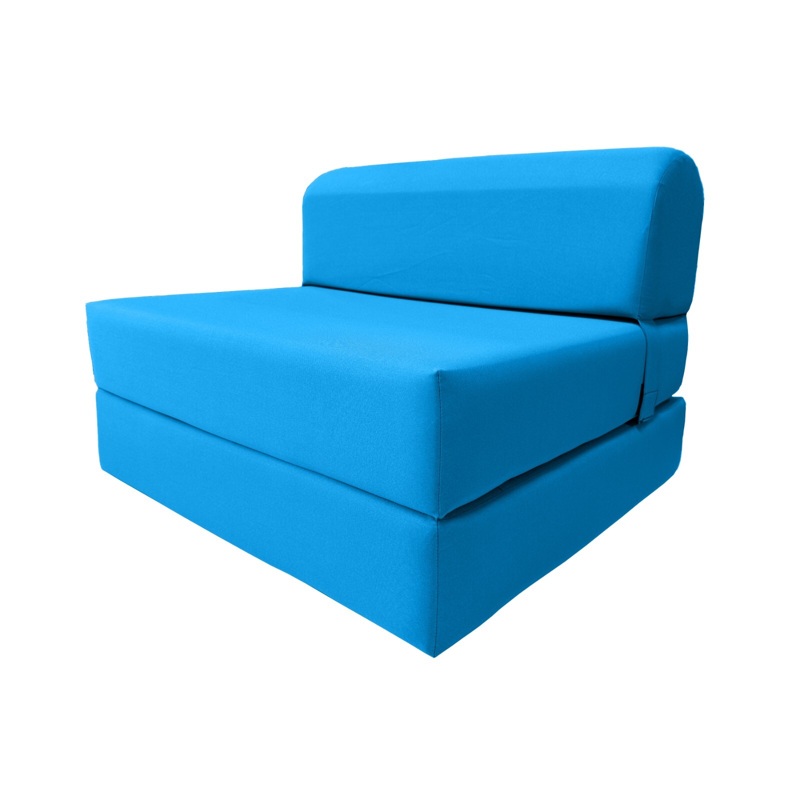 Twin Size Sleeper Chair Folding Foam Beds, Foldable Sofa Couch 6x36x70 Turquoise