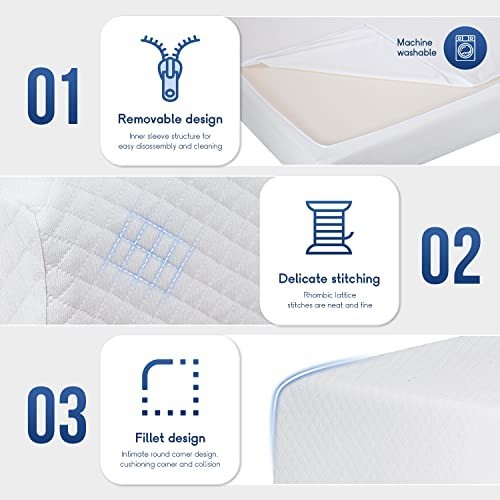 6″ Twin Gel Memory Foam Mattress – Medium Firm, Pressure Relief, Cooling, Washab