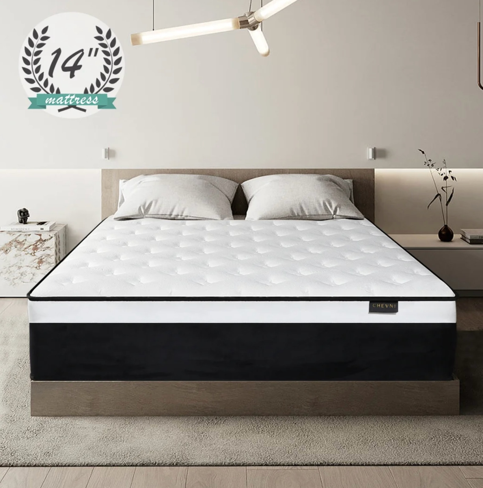Colchón Queen 14” Híbrido Memory Foam 14 Inch Hybrid Queen Mattress Euro Top NEW