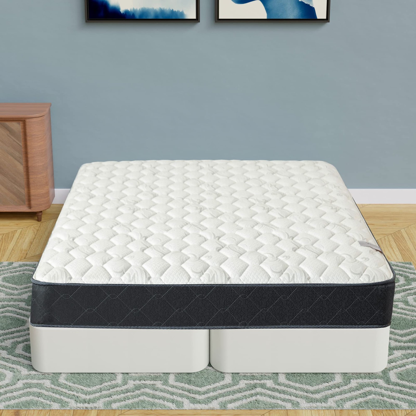 , 4-Inch Sturdy Wood Spring for Mattress – Durable and Fully Assembled, Natur…